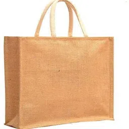 Plain Jute Burlap Large Handbag (Brown) Grocery Bag-14
