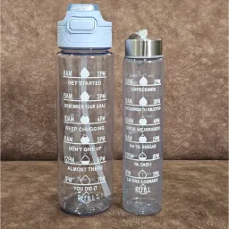 ransparent Water Bottle Motivational Gym Timer Bottle 900 ml Bottle-32