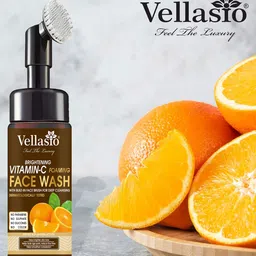 Vellasio Brightening Vitamin C Foaming With Built-In Face Brush For Deep Cleansing 150ML image 2