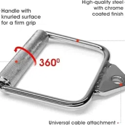 elebunny Tricep Rope & Single D-Handle | Gym Cable Attachment for Strength Training Lat Pulldown image 2