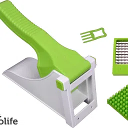 Manual Potato Chopper | French Fries Chips Maker Machine | Snacks Cutter/Chipser Vegetable & Fruit Grater & Slicer-14