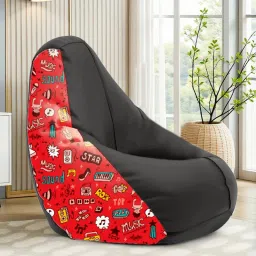 XXXL Music Sound Printed Bean Bag Filled With Beans Teardrop Bean Bag With Bean Filling-17