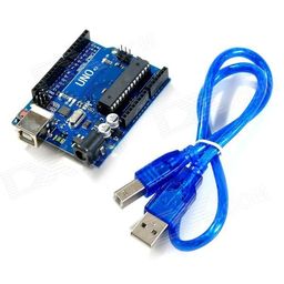 Uno R3 compatible with Arduino + Cable + Transparent acrylic case for Uno R3 image 4