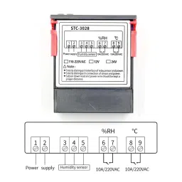STC-3028 DC12V Dual Display Dual Temperature Adjustable Temperature Controller with 1M Cable image 3