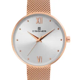D'SIGNER Women Round Dial & Stainless Steel Bracelet Style Straps Analogue Watch 788RGM.2L-picture-40