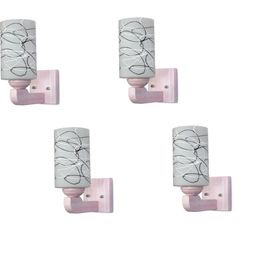 1ST TIME Black & White Set of 4 Printed Glass Cylinder Shaped Wall Lamp-picture-12