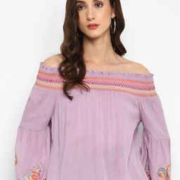 Taurus Embroidered Off-Shoulder Top-image-68