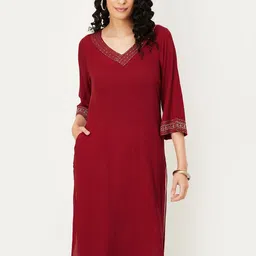 max Women Embroidered Flared Sleeves Thread Work Kurta-picture-30