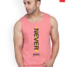 SLOWLORIS Pack Of 2 Typography Printed Round Neck Bio-Wash Gym Vests-picture-32