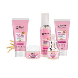 Globus naturals Set Of 5 Rice Ceramide Face Wash -Serum -Cream -Toner & Peel-Off Mask-22