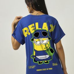 Women Minions Graphic Printed Round Neck Cotton Boyfriend T-Shirt-image-67