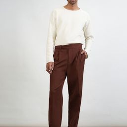 FREAKINS Men Almond Gurkha Korean Pants-image-99