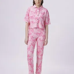 BABA YAGA Printed Drop Shoulder Sleeves Shirt With Trousers-image-80
