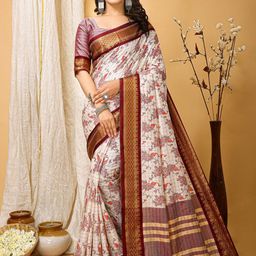 Anouk Rustic Kalamkari Zari Silk Cotton Sungudi Saree-37
