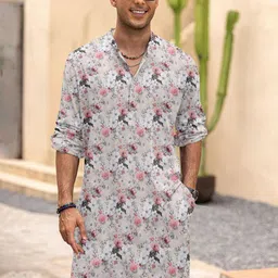Anouk Men Floral Printed Kurta-image-30
