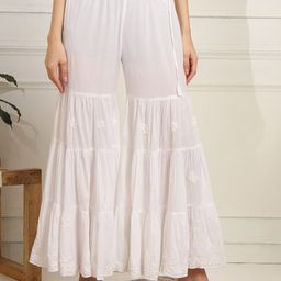 SUFIZA LIFESTYLE Women Embroidered Flared-Fit Wide-Leg Trousers-image-2