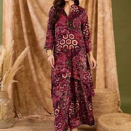 InWeave Women Ethnic Motifs Printed Kurta with Palazzo-image-29