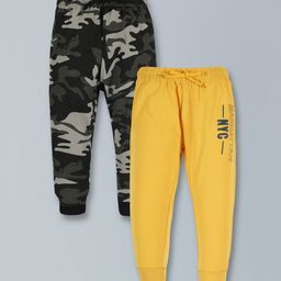 PLUM TREE Boys 2-Pcs Printed Pure Cotton Joggers-16