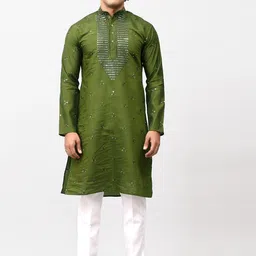 BLUESAANCHI Men Ethnic Motifs Regular Kurta with Trousers-19