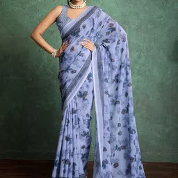HERE&NOW Floral Printed Saree-picture-1