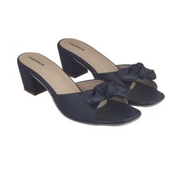MICHICK Block Sandals with Bows-7
