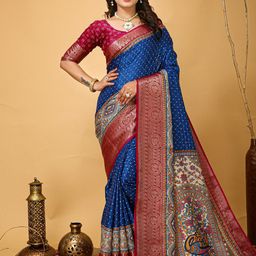 LeeliPeeri Geometric Printed Designer Zari Saree-image-45