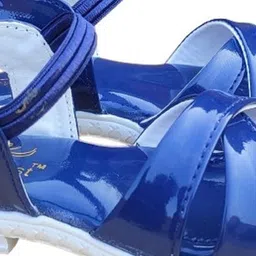 NEW LATEST Girls Leather Blue Sling Back Flats-image-92