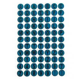 Comet Busters Blue & Black Printed Self-Adhesive Glitter Uppercase Alphabet Stickers-28