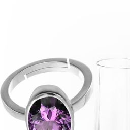 GenZcomplex Purple Brass Amethyst Finger Ring-image-74