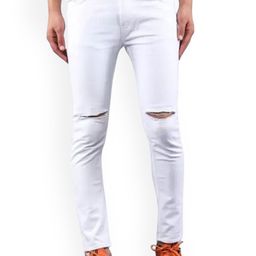 MaverIQ Men Classic Straight Fit Mid-Rise Slash Knee Stretchable Cotton Jeans-picture-10