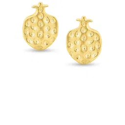 Nipura 925 Sterling Silver Gold Plated Pomegranate Shaped Studs image 4