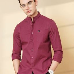 The Indian Garage Co Men Standard Slim Fit Opaque Casual Shirt-image-26