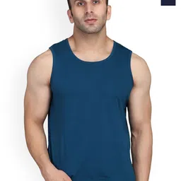SLOWLORIS Pack Of 2 Scoop Neck Sleeveless Cotton Gym Vests-picture-33