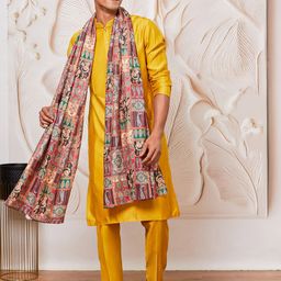 VASTRAMAY Men Regular Kurta with Pyjamas & With Dupatta-29