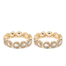 Anouk Set Of 2 Gold-Plated Stone Studded Bangles image 4