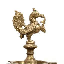 Indianshelf Textured Brass Pooja Diya-image-68