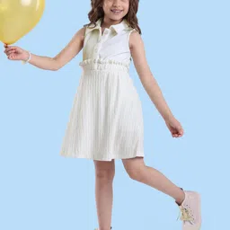 Hola Bonita Girls Textured Fit & Flare Dress-image-75
