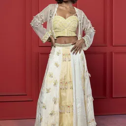 GloballyRonakRBafna Embroidered Beads And Stones Ready To Wear Lehenga Choli-picture-33