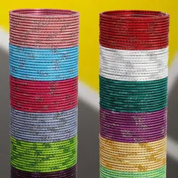 NMII Set Of 144 Intricate Textured & Embellished Bangles image 5