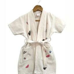 GAB Kids Printed Pure Cotton Shawl Neck Bath Robe With Belt-image-102
