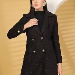 Juelle Self Design Longline Winter Overcoat-9