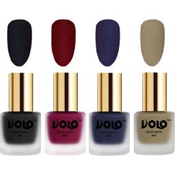 VOLO Set Of 4 Velvet Matte Nail Polish - 8 ml Each - 5 - 25 - 31 - 37-7