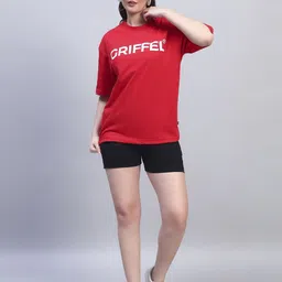 GRIFFEL Printed Oversized Breathable Pure Cotton T-shirts & Shorts Co-Ords-picture-31