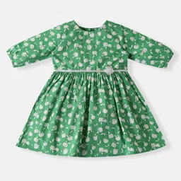 Nauti Nati Print Puff Sleeve Fit & Flare Dress-image-92