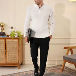 KVETOO Men Ribbed High Neck Pullover Sweaters-picture-48