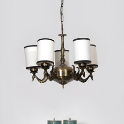 Devansh Grey & Gold-Toned Quirky Ceiling Lamp-35