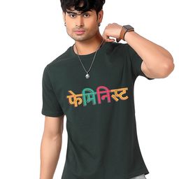 BOMBAE TEES Typography Printed Round-Neck T-shirt-image-27