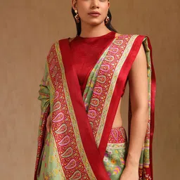 Soch Floral Print Pashmina Saree-image-14