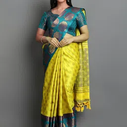 KALINI Woven Design Zari Ikat Saree-43