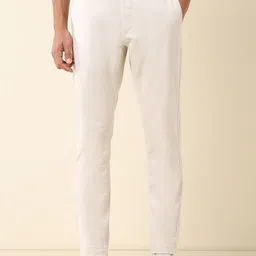 U.S. Polo Assn. Men Mid-Rise Solid Slim Fit Chinos Trousers-picture-2